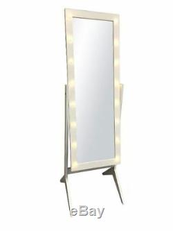 Full Length Mirror Leaning Floor Standing Vanity Cheval Light Bedroom Wall Large