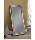 Full Length Mirror Leaning Large Wall Hang Leaner Silver Frame Lounge Bedroom
