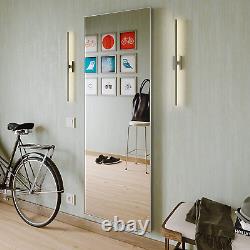 Full Length Mirror for Floor & Wall in Bedroom Seamless Metal Frame Large Full B
