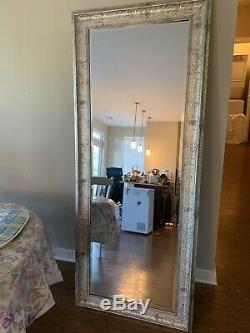 Full Length Wall Floor Leaner Mirror Dressing Free Standing Tall Large Silver