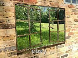Garden Mirror Window Effect Wall or Fence Mounted Metal Outdoor Garden Feature