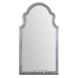 Gorgeous Extra Large SILVER Unusual SHAPED ARCH Wall Mirror Curved Mantle Vanity