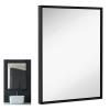 Hamilton Hills Clean Large Modern Black Frame Wall Mirror Contemporary Premium