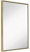 Hamilton Hills Clean Large Modern Gold Leaf Frame Wall Mirror 30 x 40 Contem