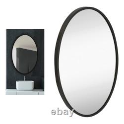 Hamilton Hills Oval Wall Mirror 24 x 36 Black Oval Frame Mirror Large Mode