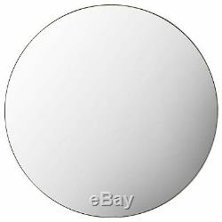 Hayle Large Round Champagn Metal Frame Sleek Gallery Wall Mirror 39.5 100cm New