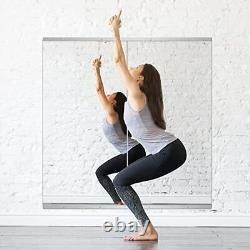 Home Gym Mirror, 48''x24''x2PCS, Large Full Body Mirror for Yoga Glass Frameless
