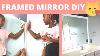 How We Framed Our Large Bathroom Mirror With No Glue Diy Power Couple