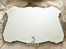 IMPORTED Vintage English ART DECO Large Beveled mirror