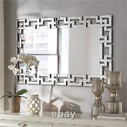 Irregular Rectangle Wall Mirror Large Sliver Accent Mirror Home Living Room Deco