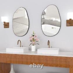 Irregular Wall Mirror, Asymmetrical Mirro, Large Wall Mounted Black Framed