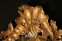 Italian 62 Gold Giltwood Chinoiserie Japanned Large Rococo Console Wall Mirror