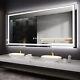 Jumbo Large Dual-Lights Design LED Bathroom Mirror Wall Vanity Anti-fog Touch Sw