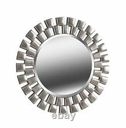 Kenroy Home Gilbert Accent Wall Mirror, 36 Inch Diameter, Large, Silver