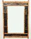 LARGE 19th c Style Hand Painted Japanned Chinoiserie Bamboo Wall Mirror 52x34