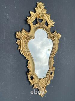 LARGE Vintage ITALY Carved MIRROR GOLD Antique ORNATE Wall FLORENTINE Italian