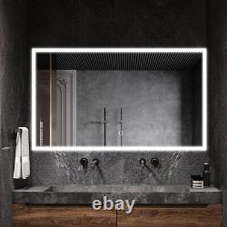 LED Bathroom Lighted Mirror Wall Vanity Mirrors with Light Bluetooth IP44 Large