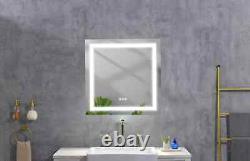 LED Bathroom Mirror x with Front and Backlight, Large Dimmable Wall Mirrors w