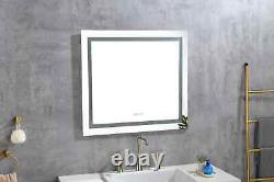 LED Bathroom Mirror x with Front and Backlight, Large Dimmable Wall Mirrors w