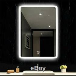LED Wall Backlit Mirror Bathroom Vanity Makeup Mirror Fogless Brightness Adjust