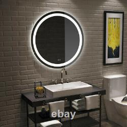 Large 24 32 Bathroom Mirror Led Light Antifog Makeup Shaving Wall Vanity Mirror