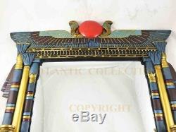 Large 25 Tall Egyptian Architecture Dual Cobra Wall Mirror Plaque Home Decor