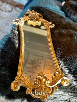 Large 32 Vintage-Gold Gilt Ornate Hollywood Regency Wall Mirror HORCHOW FRench