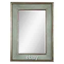 Large 37 Blue Wood Wall Mirror