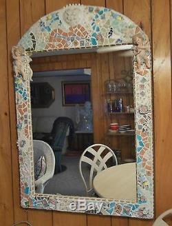 Large (49 X 33) MOSAIC ANGEL MIRROR Direct From Artist /Piece Made