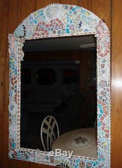 Large (49 X 33) MOSAIC ANGEL MIRROR Direct From Artist /Piece Made