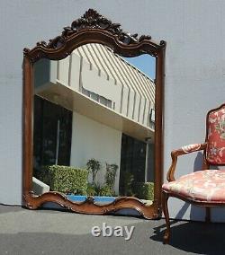Large 72High Oversized French Country Brown Ornate Wall Mantle Mirror