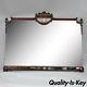 Large Antique Chinese Chippendale Mahogany Wall Mirror Sofa Dresser Etched Glass
