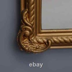 Large Antique French Giltwood Scroll and Foliate Wall Mirror, circa 1890