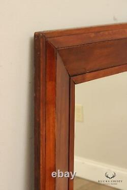 Large Antique Ogee Carved Pine Mirror