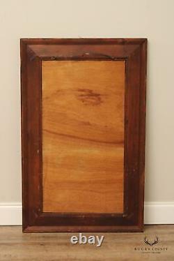 Large Antique Ogee Carved Pine Mirror