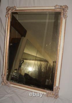 Large Antique Ornate French Statement Wall Mirror 48 X 36