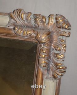 Large Antique Ornate French Statement Wall Mirror 48 X 36