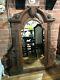 Large Antique Ornate Mahogany Mirror Wall Hanging Mirror Architectural Salvage