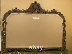 Large Antique Style Ornate Scroll Gold Wall Hanging Mirror 55 1/2 X 43 1/2