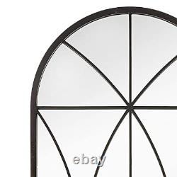 Large Arched Wall Mirror Decor Decorative Wall Mount Mirror for Living Black