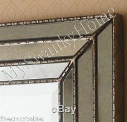Large Art Deco Designer Wall Mirror Hollywood Glass Frame Venetian Vanity Mantle