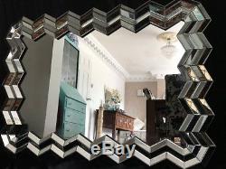 Large Art Deco Mosaic Venetian Style Facet Wall Mirror Home Hotel Xmas Present