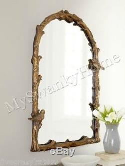 Large BIRD BRANCH ARCH 37 Wall Mirror Vanity Mantle Neiman Marcus Tree Natural