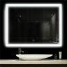 Large Backlit LED Illuminated Modern Bathroom Makeup Light Wall Mount Mirror