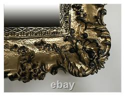 Large Baroque Wall Mirror Baroque Mirror Antique Ornamentation Gold Black 96x57