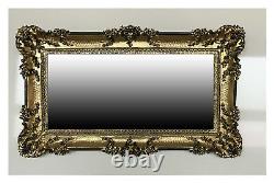 Large Baroque Wall Mirror Baroque Mirror Antique Ornamentation Gold Black 96x57