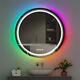 Large Bathroom HD Vanity Mirror RGB Multicolor Backlit+Adjustable Front-Lighted