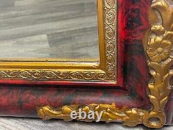 Large Beautiful French Empire Boulle Style Gilt Cherub Pier Bevelled Wall Mirror