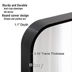Large Black Aluminum Mirror for Bathroom Wall Mirror 30x40 Glass Panel Vani