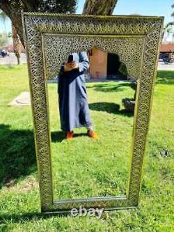 Large Brass Mirror Moroccan Mirror Decorative mirror Uniqu handmade Wall Mirror